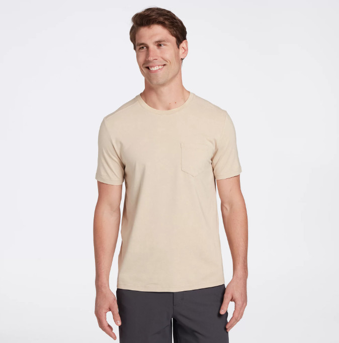 VRST Men’s Essential Pocket Tee T-Shirt Stone Quarry (Beige) Small