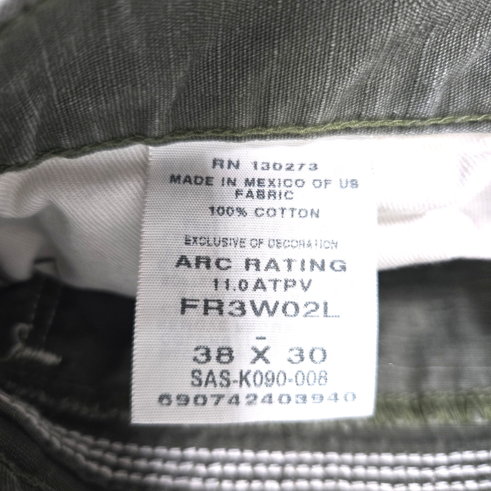 Wrangler FR Riggs Workwear Pants Men’s 37×29 Brown Ripstop Carpenter HRC2 2112