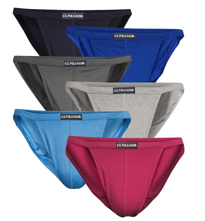 Men’s US Polo ULTRA Cotton String Bikini Brief Underwear Colors (3 or 6 Pack)