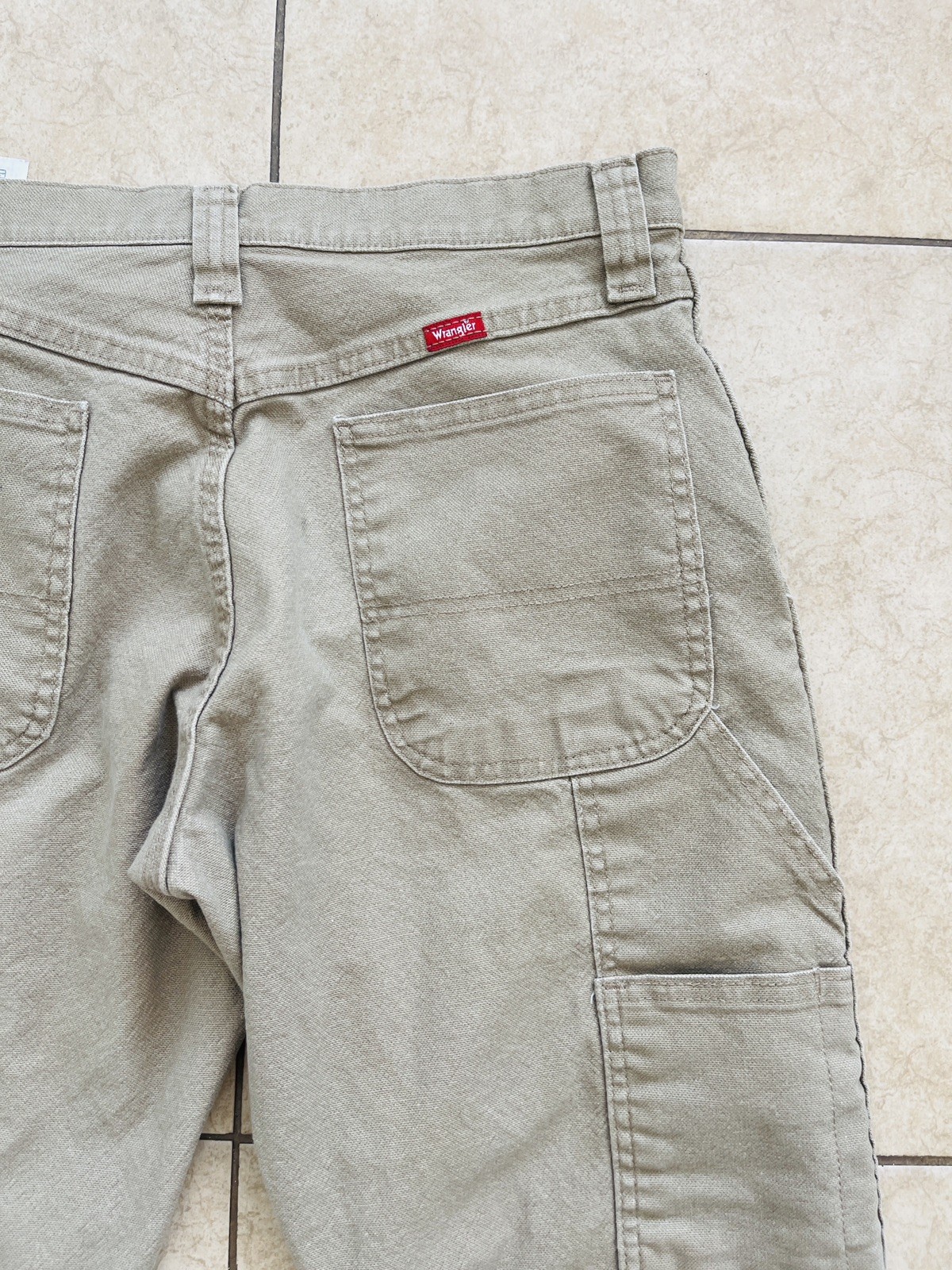 Wrangler 1094LXWCK Carpenter Pants Men’s (30×30) Tan Work Utility Denim Beige