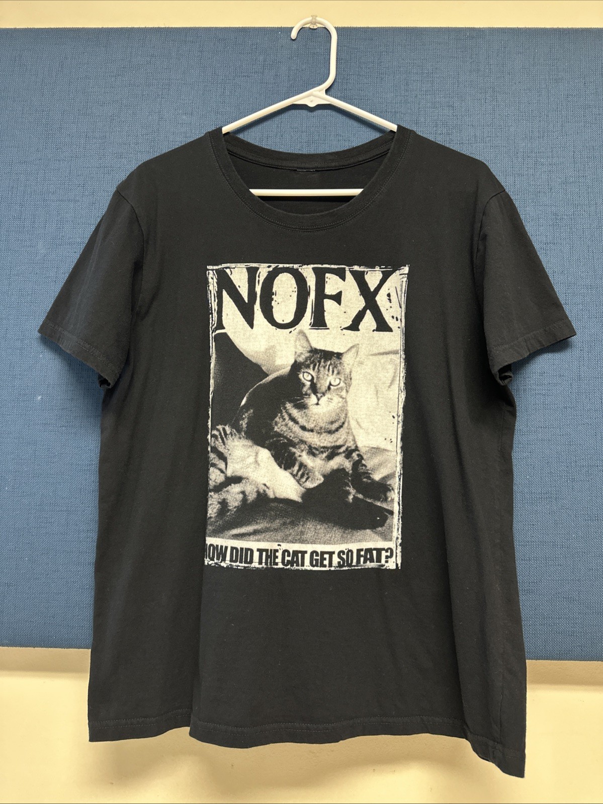 Nofx Shirt Size M How Did The Cat Get So Fat Logo Fat Wreck Chords !