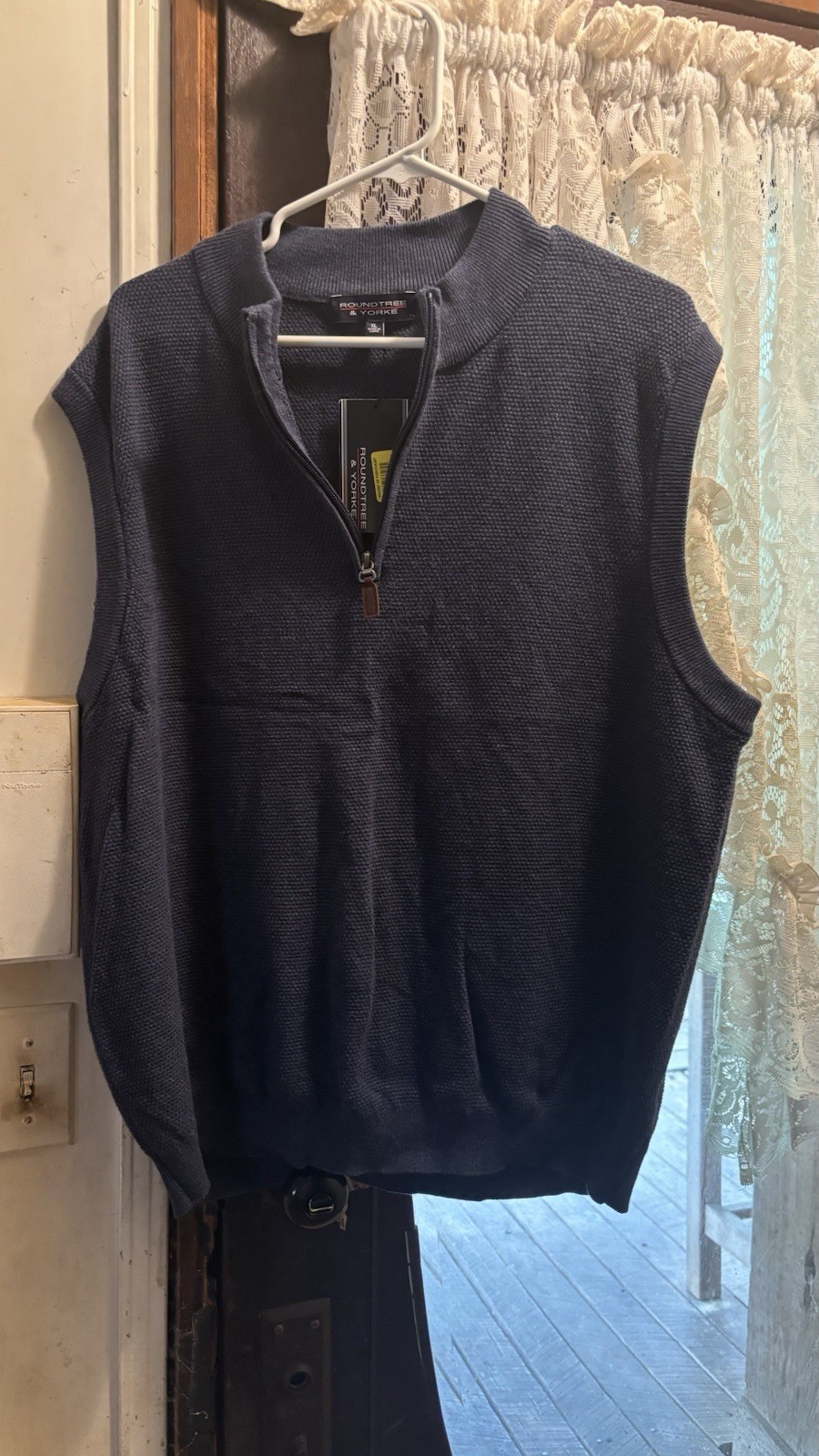 Authentic Outfitters Roundtree & Yorke Vest Mens XL Blue Hiking Outdoor