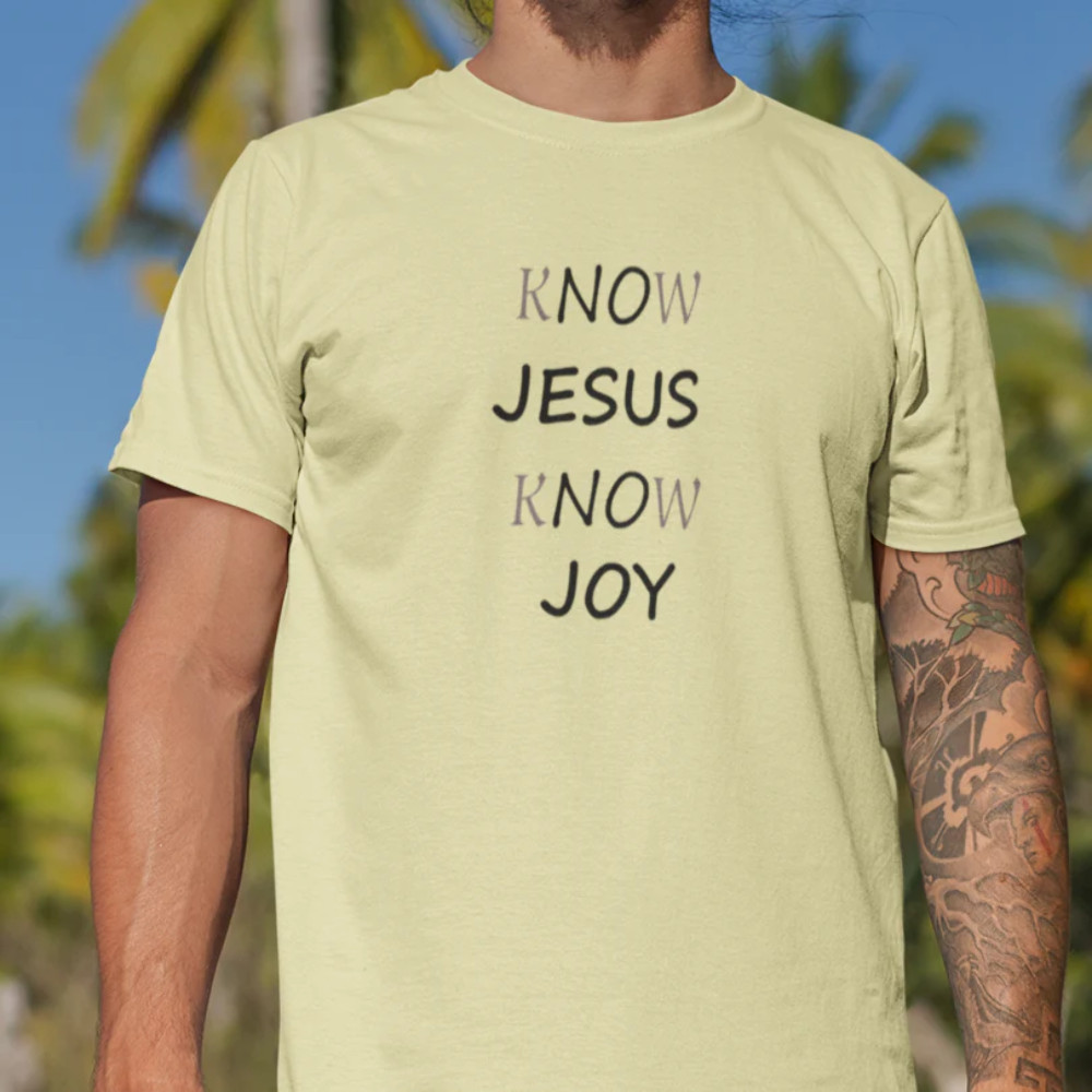 Next Level 3600 Soft Cotton Tee “KNOW JESUS KNOW JOY”