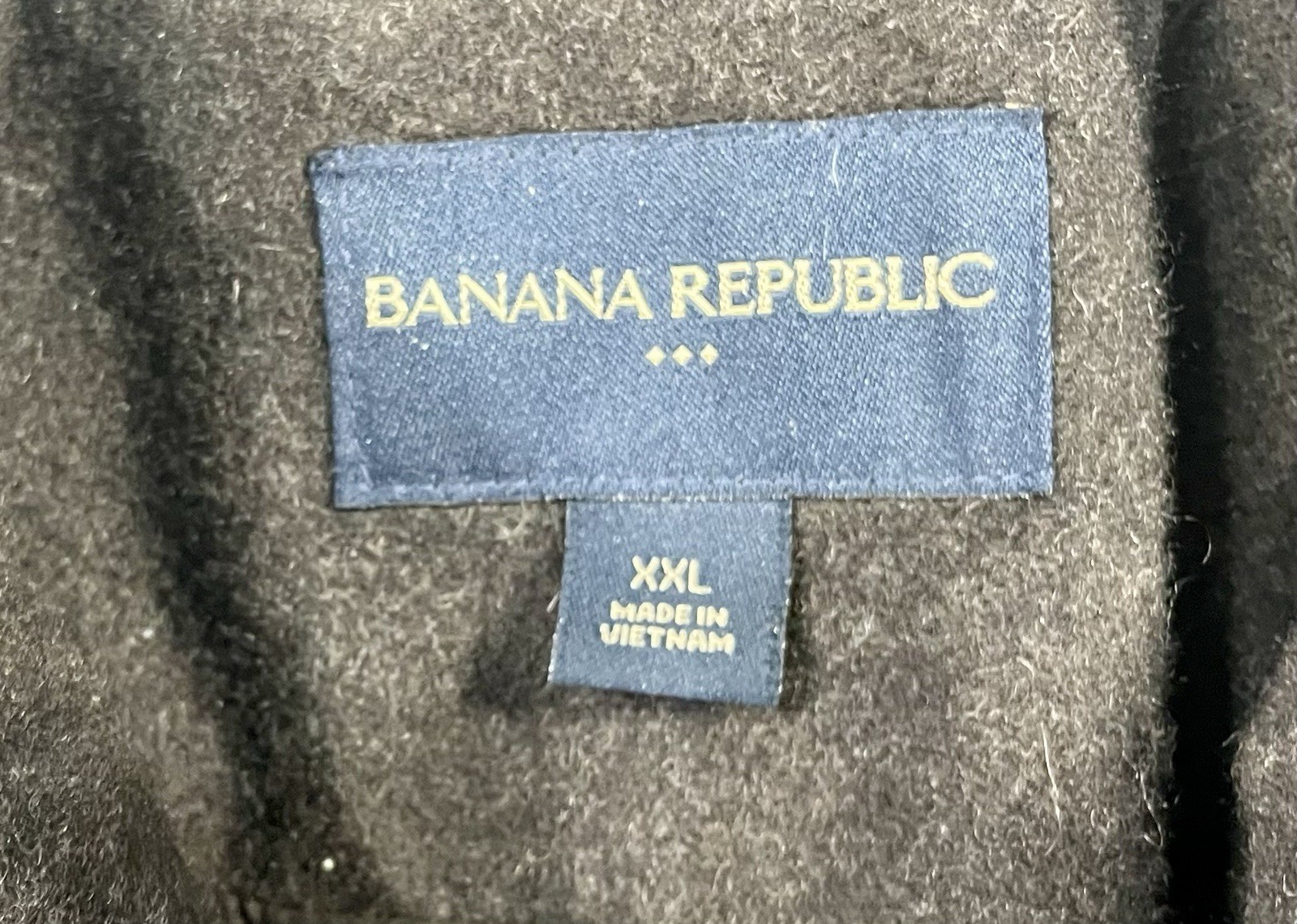 Vintage Banana Republic Wool Pea Coat Brown RN 54023 CA 17897 XXL