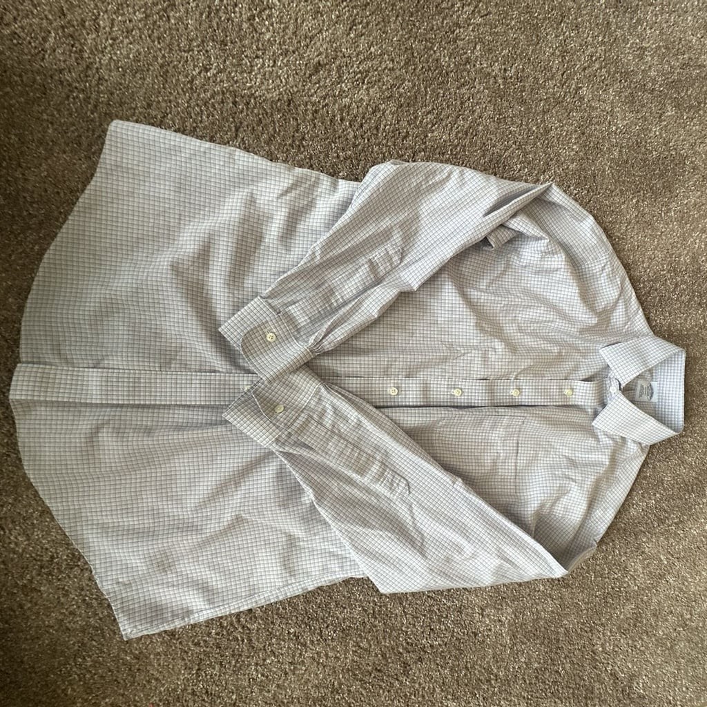 Brooks Brothers Regent Non-Iron Supima Cotton Grid Pattern Dress Shirt