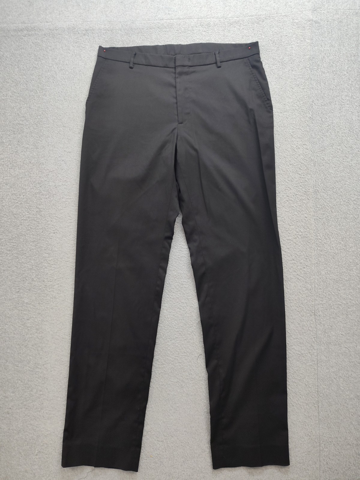 Jos A Bank Men Dress Pant 36X36 Black Zip Button Hook & Eye Mid Rise Formal Wear