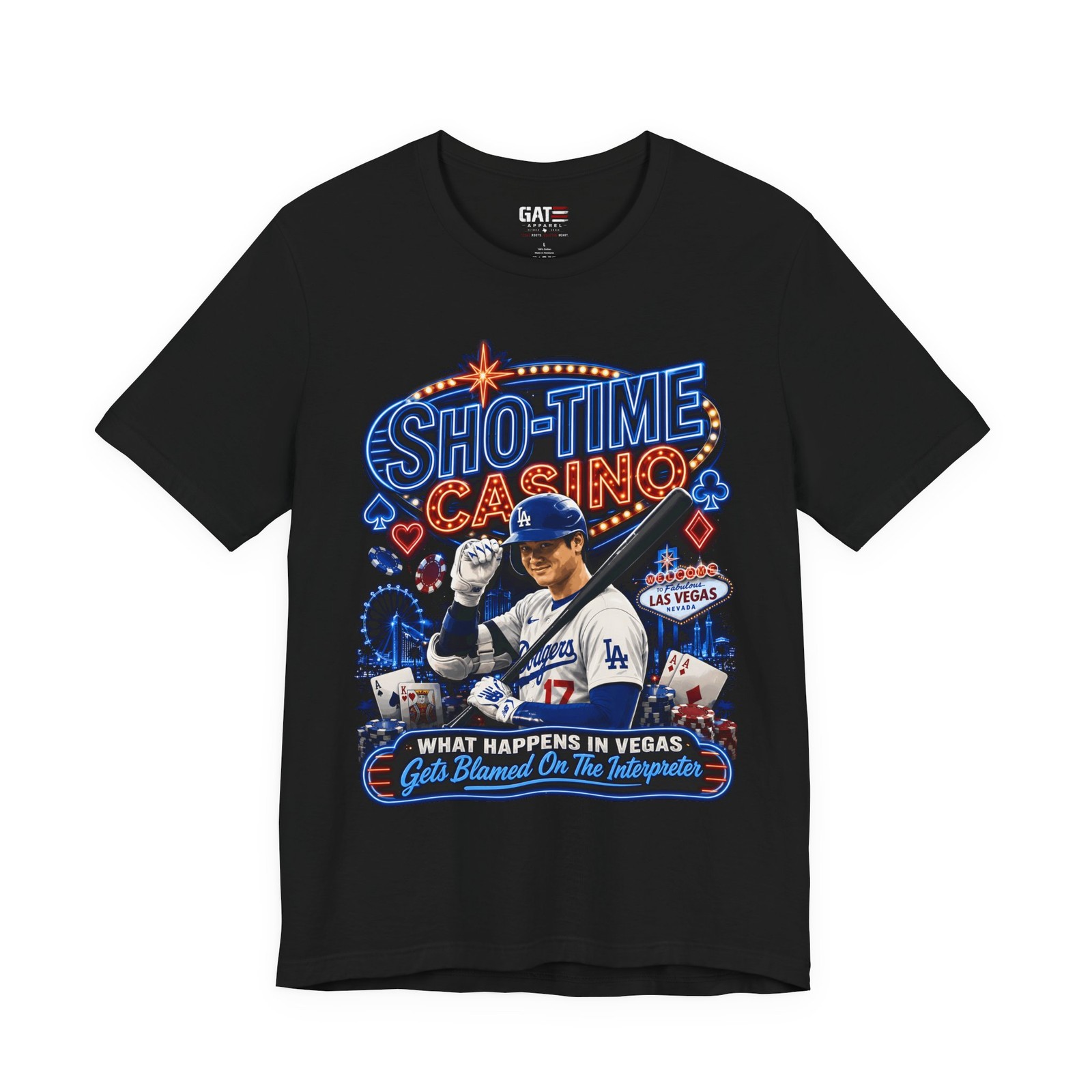 Shohei Ohtani|Dodgers|LA Baseball Team| “Sho-Time Casino” Dodgers Tribute Shirt