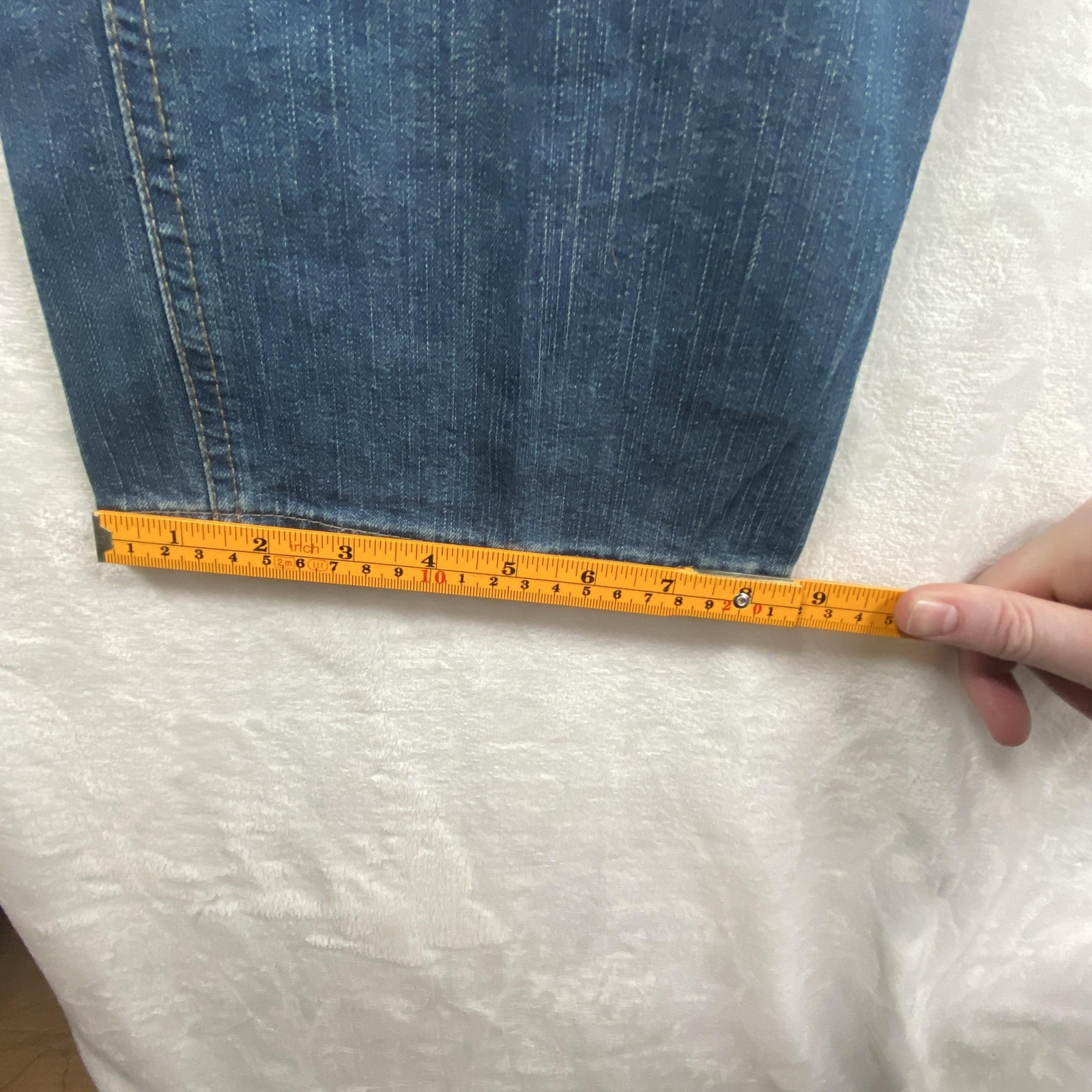 Wrangler Jeans Mens FITS 33×30 Blue Denim Relaxed Straight Cargo Workwear