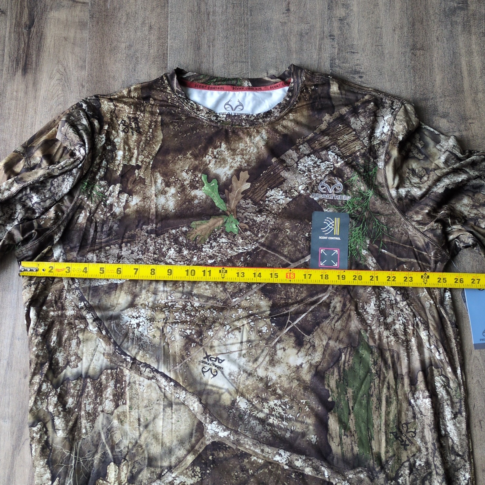 Realtree APX Camo Long Sleeve Performance Shirt 3XL Scent Control Hunting