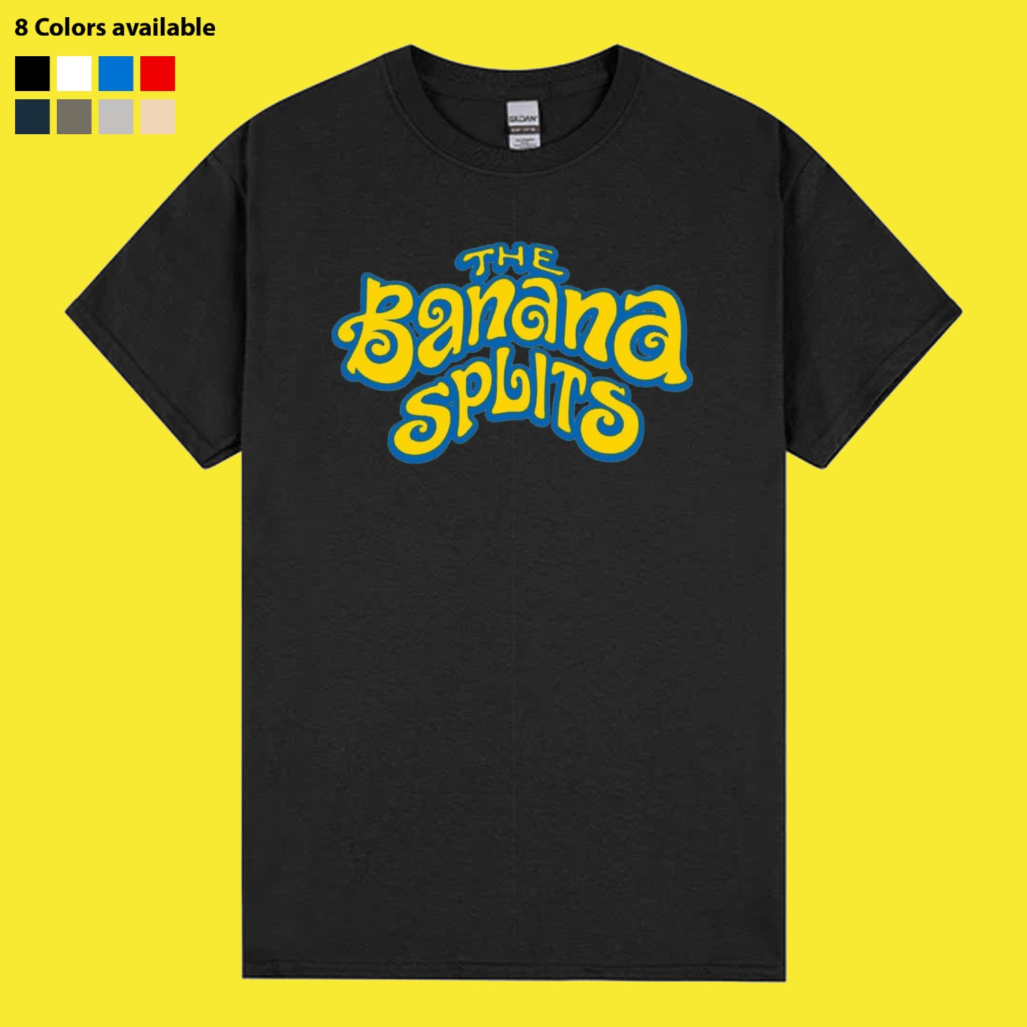 New Shirt The Banana Splits TV Show Logo T-Shirt Funny Made In USA S – 5XL