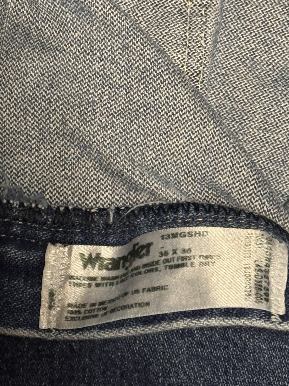Wrangler Cowboy Cut Men’s Blue Denim Straight Jeans Medium Wash Mid Rise