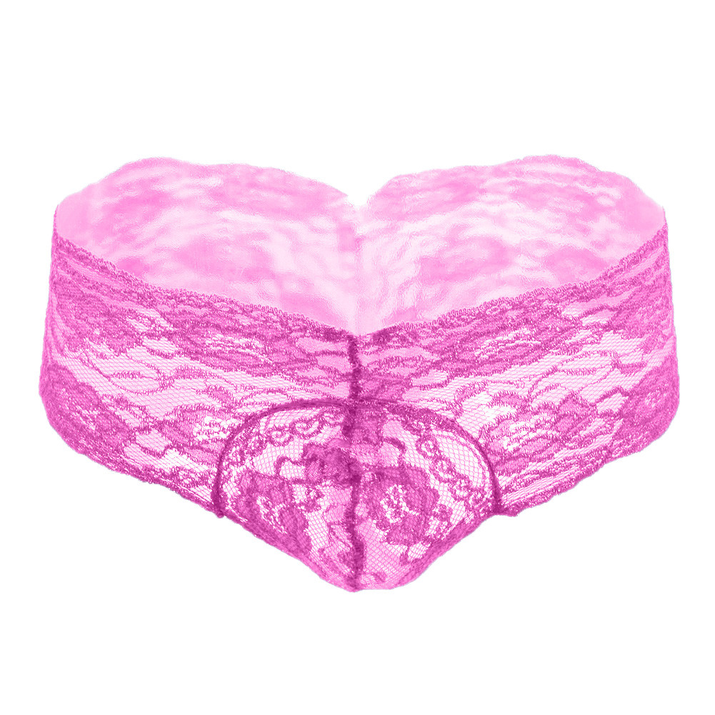 Gay Bikini Briefs Underwear Sexy Men Floral Lace Panties See-through Sissy Pouch
