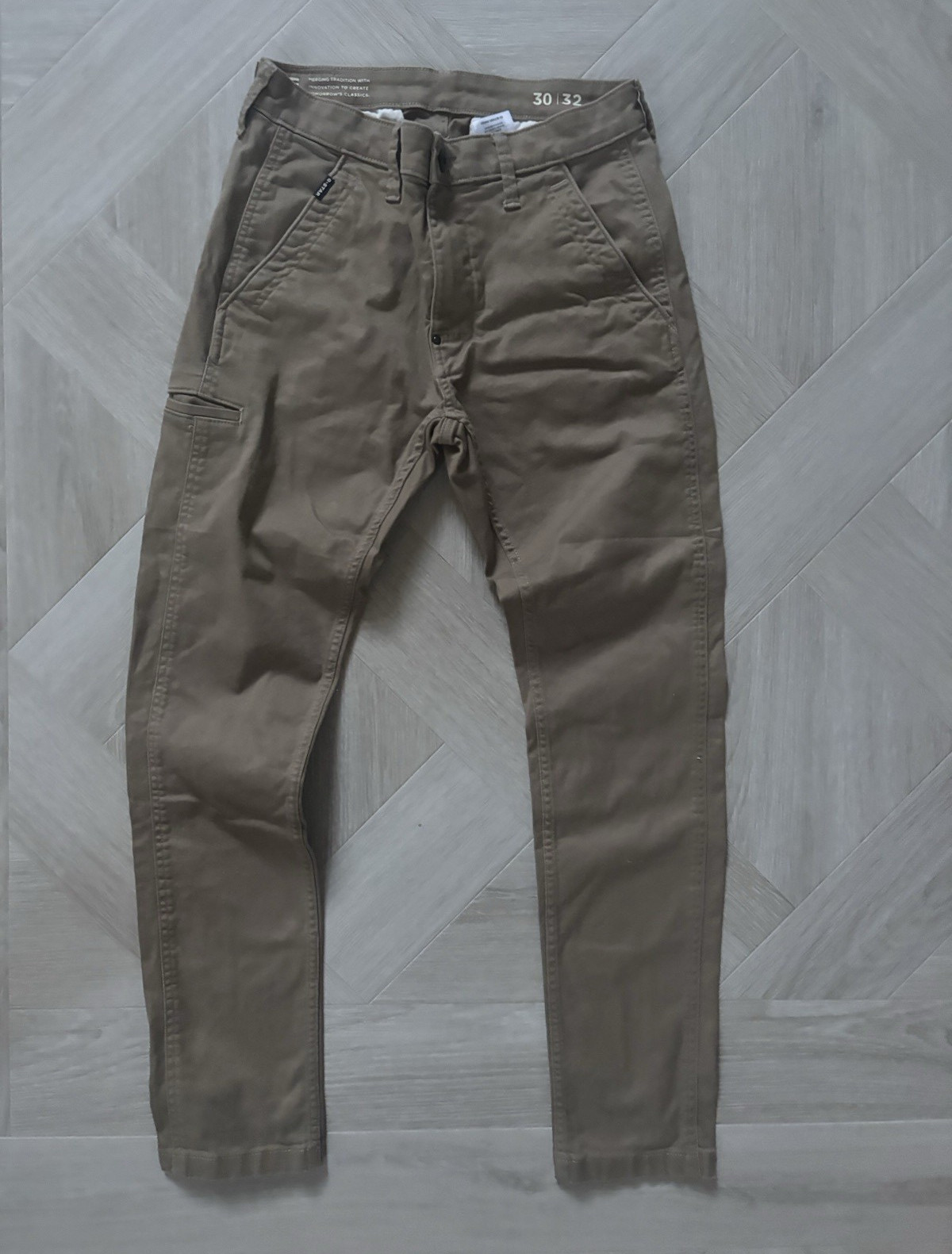G-Star Raw Skinny Chino 2.0 Pants Olive Green Size 30/32 NWOT