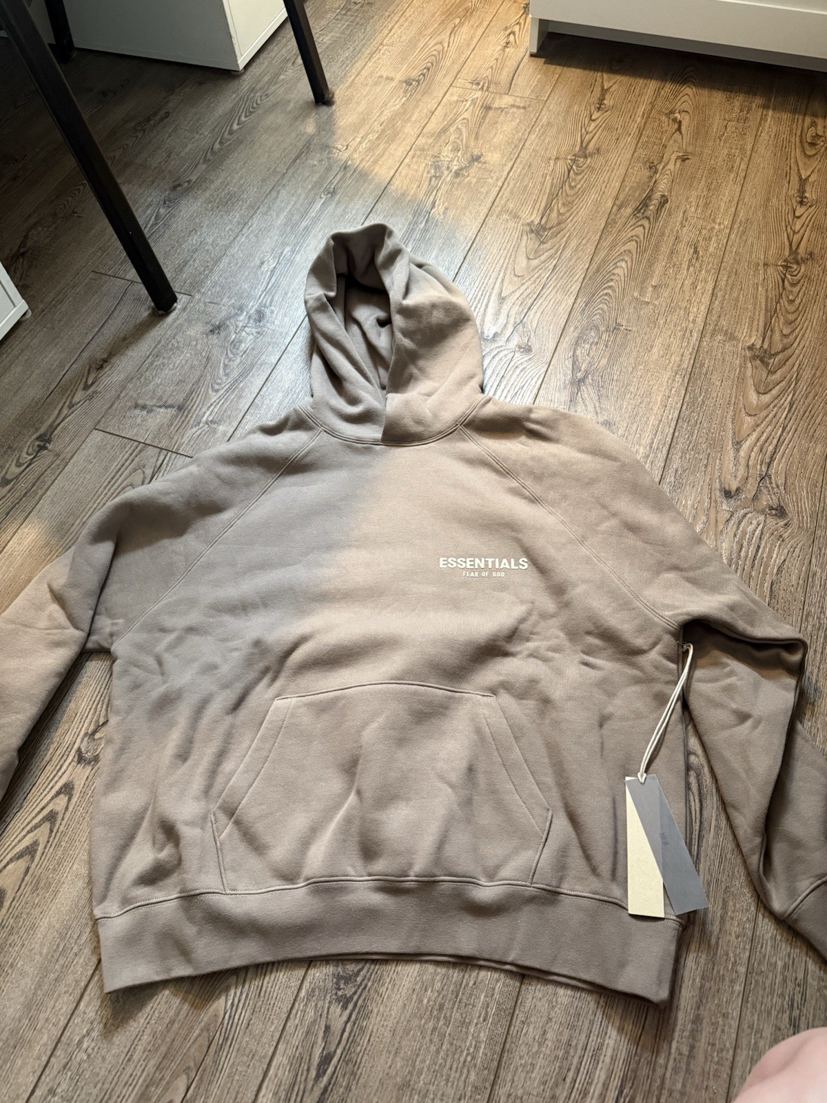 Essentials Men’s Hoodie Desert Taup Color- Size Small