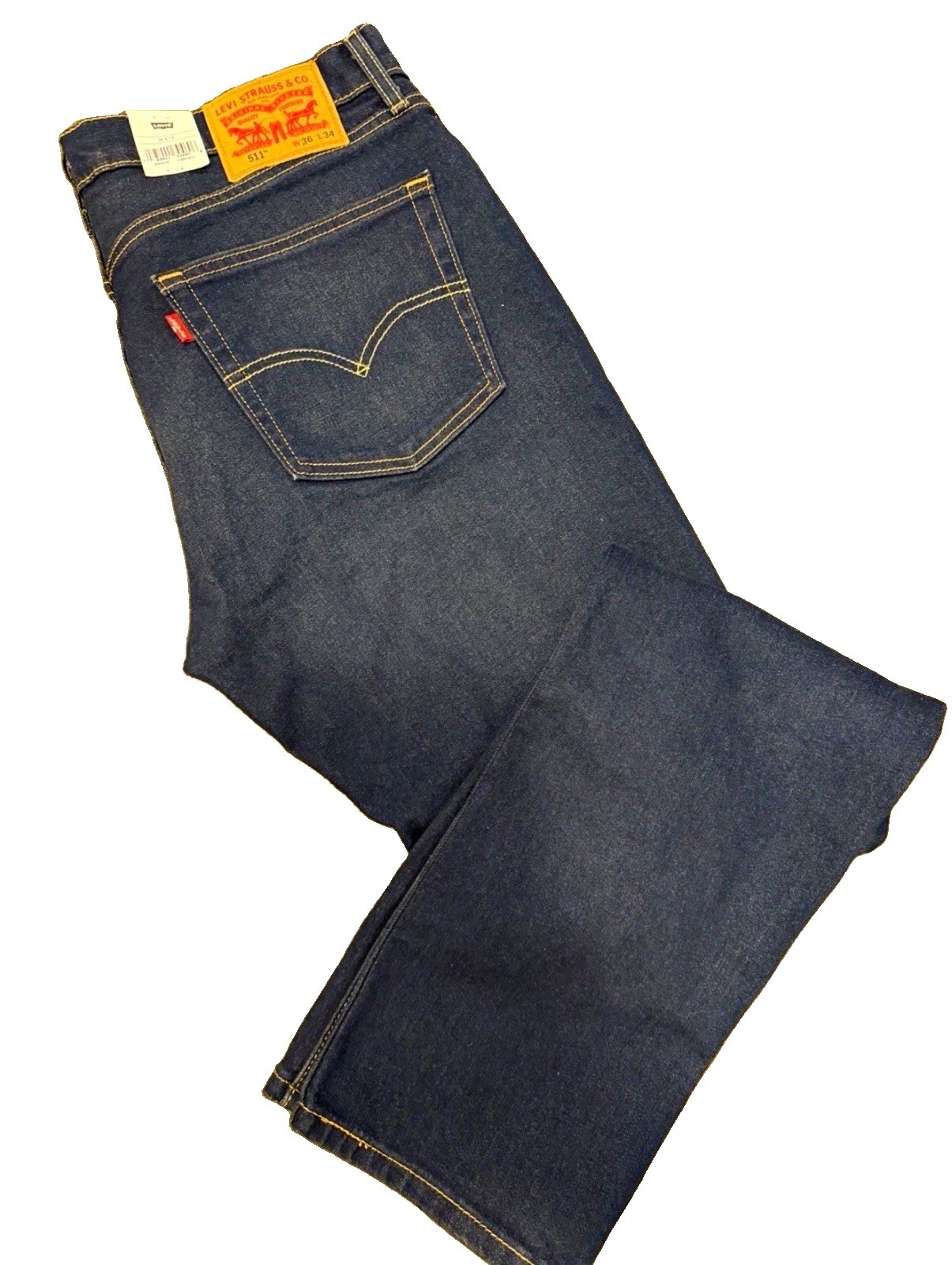 Levi’s 511 Men’s Slim Fit Stretch Dark Wash Denim NWT 36X34