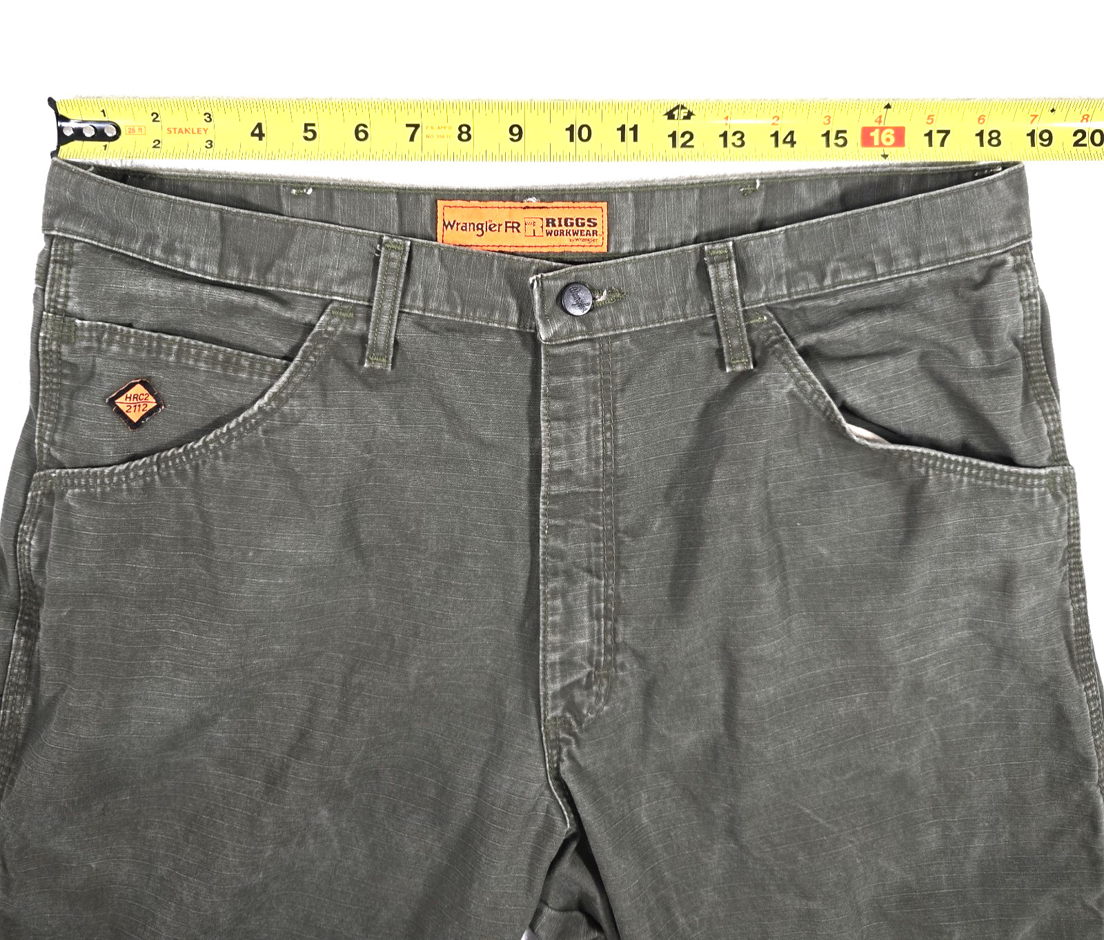 Wrangler FR Riggs Workwear Pants Men’s 37×29 Brown Ripstop Carpenter HRC2 2112