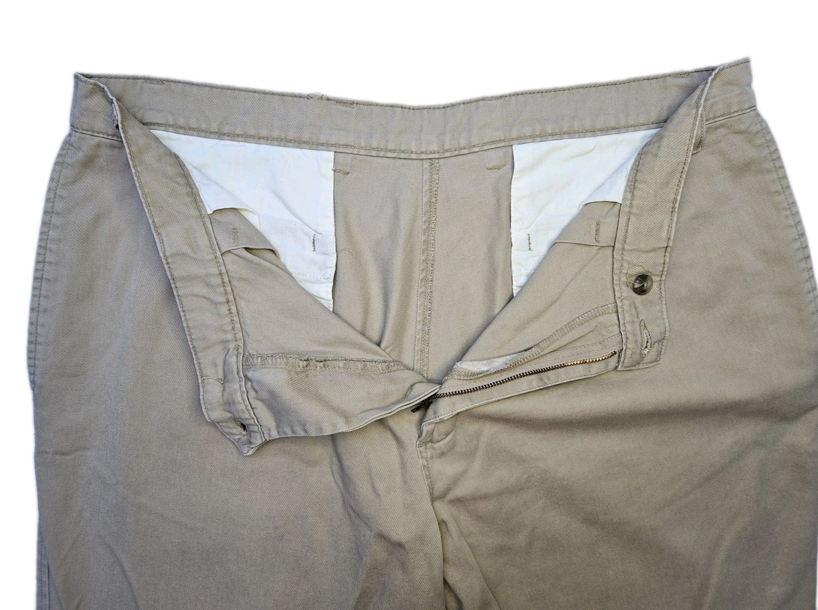 District Beige Chinos Mens W38 L31 Regular Fit Cotton Smart Casual Trousers Pant