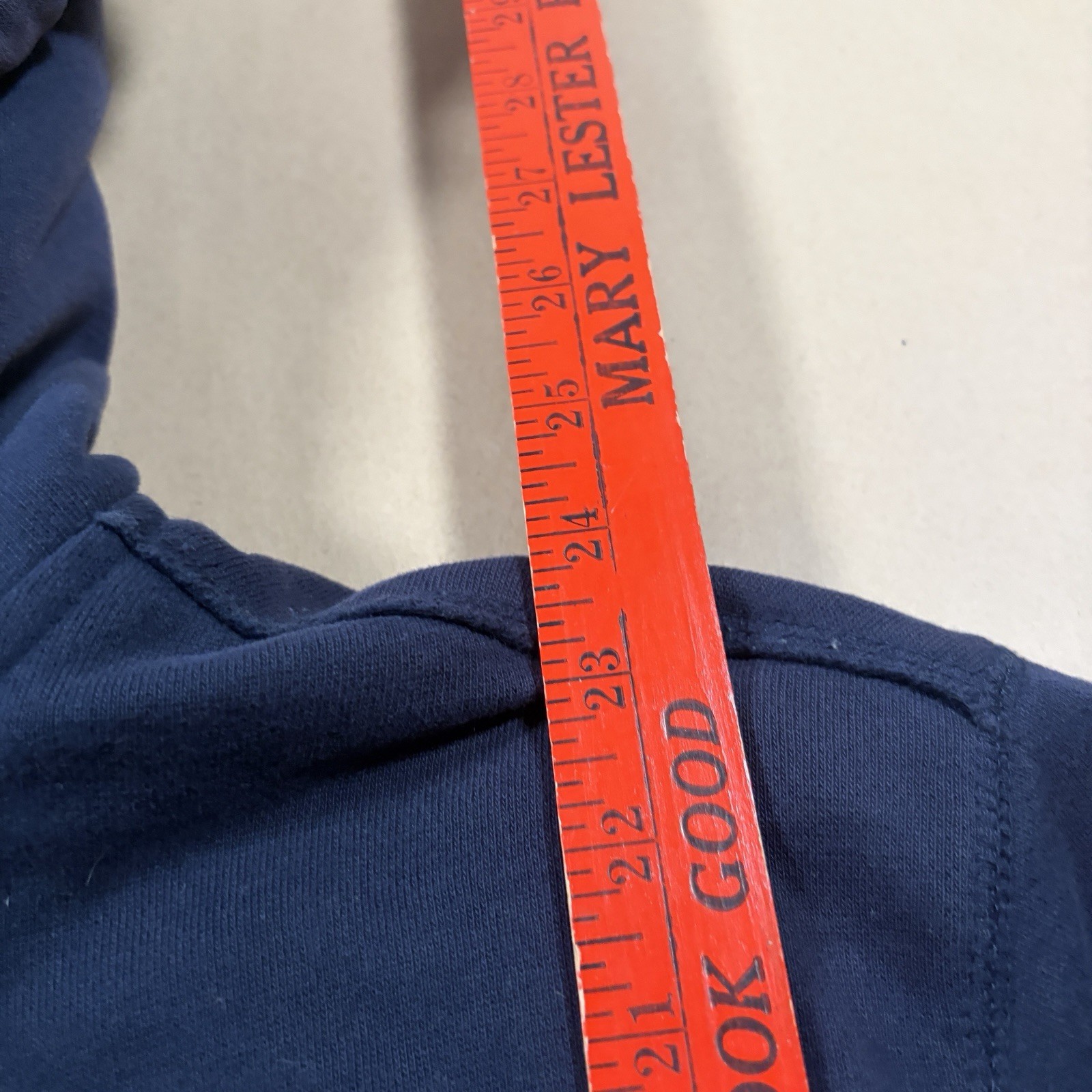Aéropostale NY Blue Hooded Pullover Hoodie Fleece Lined Logo Pockets S