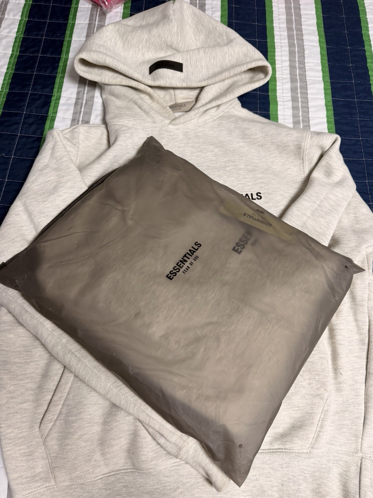 Essentials Pullover Hoodie Light Oatmeal Size Small New With Tags
