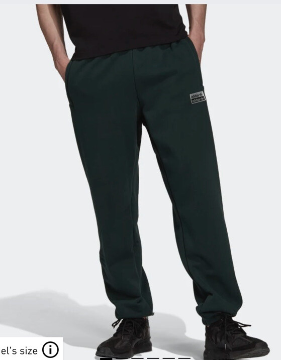 Adidas Men’s RYV cuffed Sweatpants. H11449 2XL Green Night.. NEW WITH TAGS.