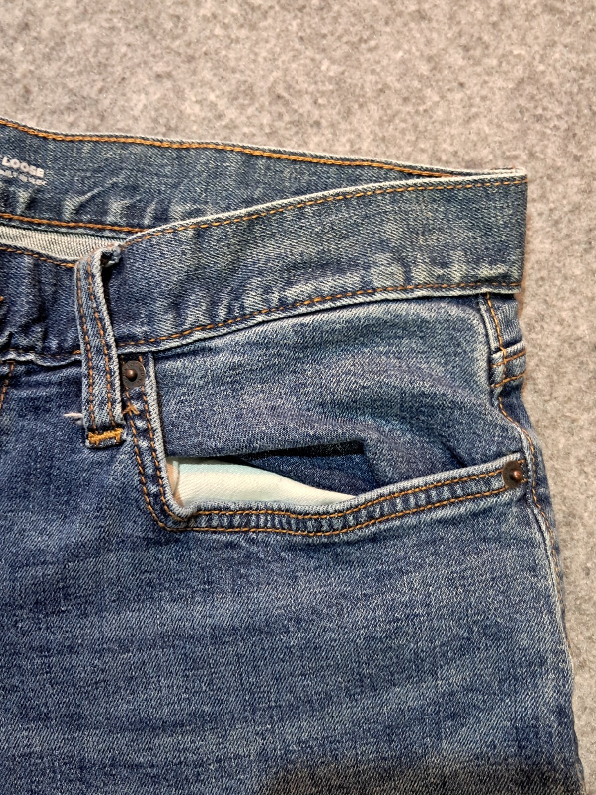 Old Navy Mens Loose Built-In Flex Jeans 34×34 34