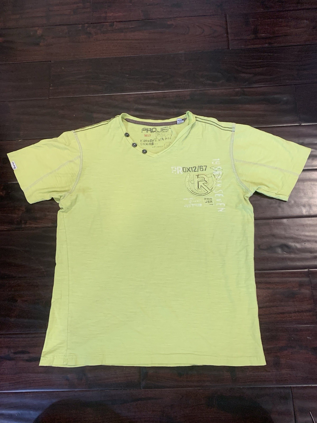 Vintage Projek Raw y2k Lime green tee