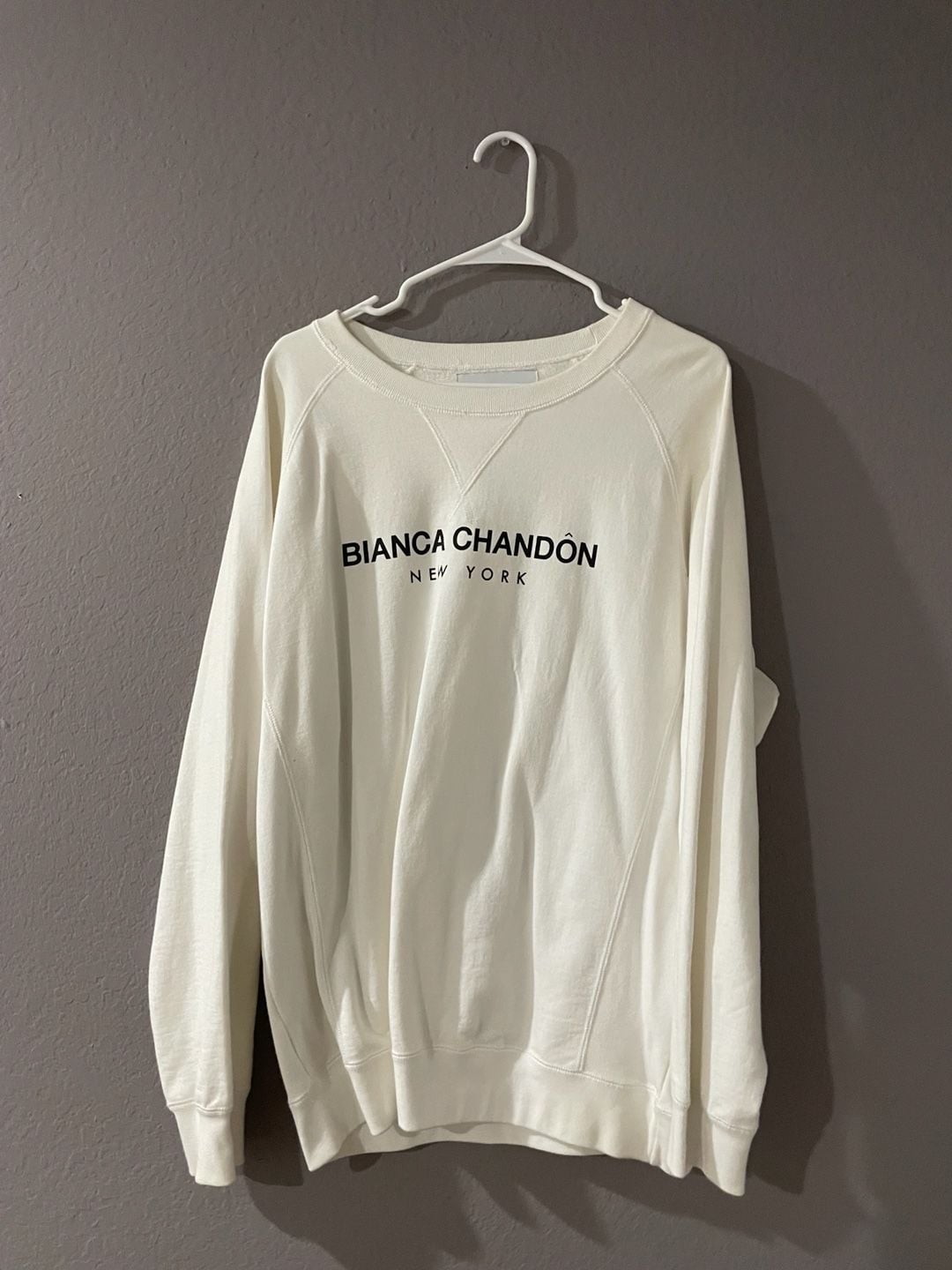 Bianca Chandon New York Logo Raglan Crewneck Sweatshirt