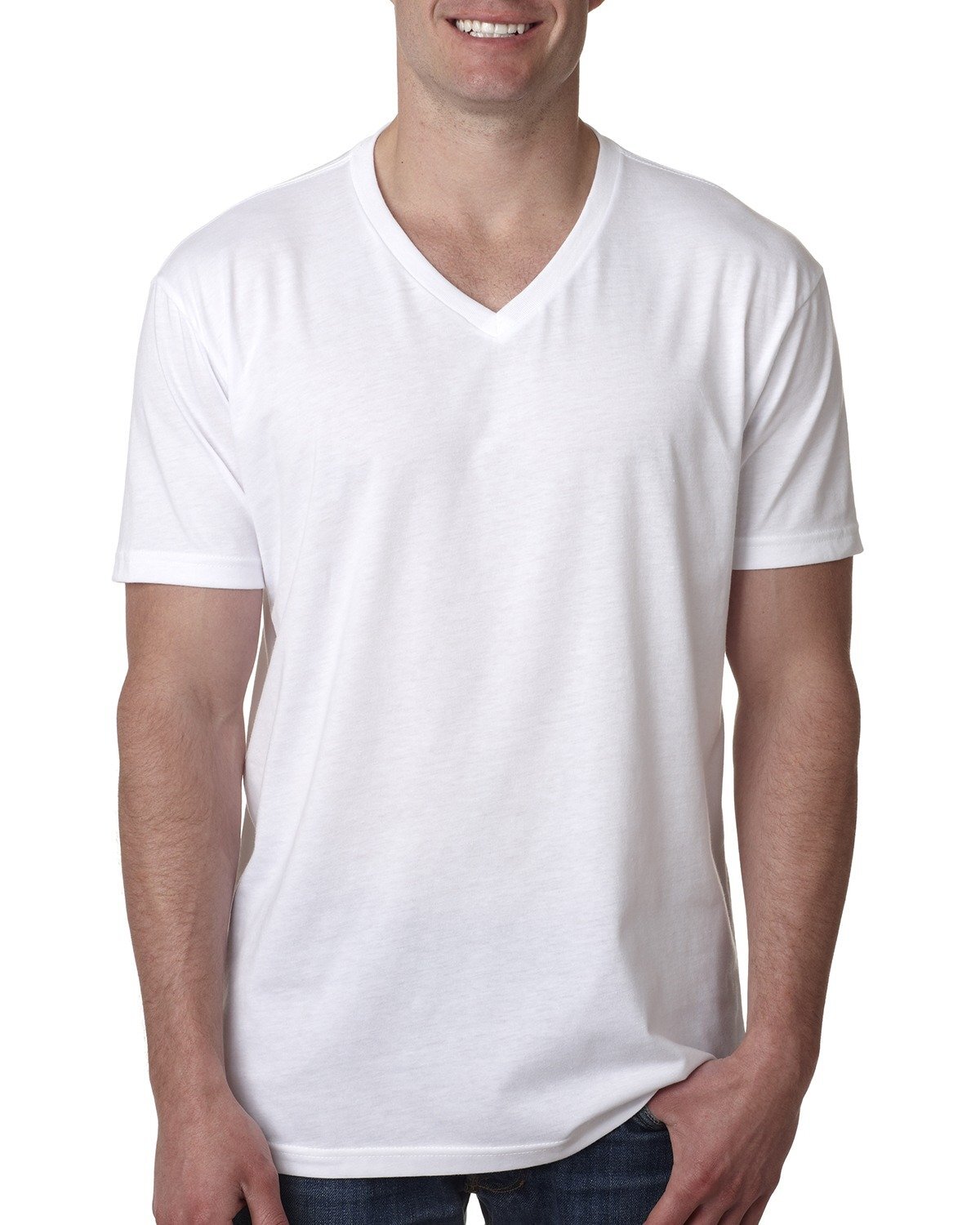 Next Level Apparel Men’s CVC V-Neck Stylish T Shirt Casual Plain T-Shirt – 6240