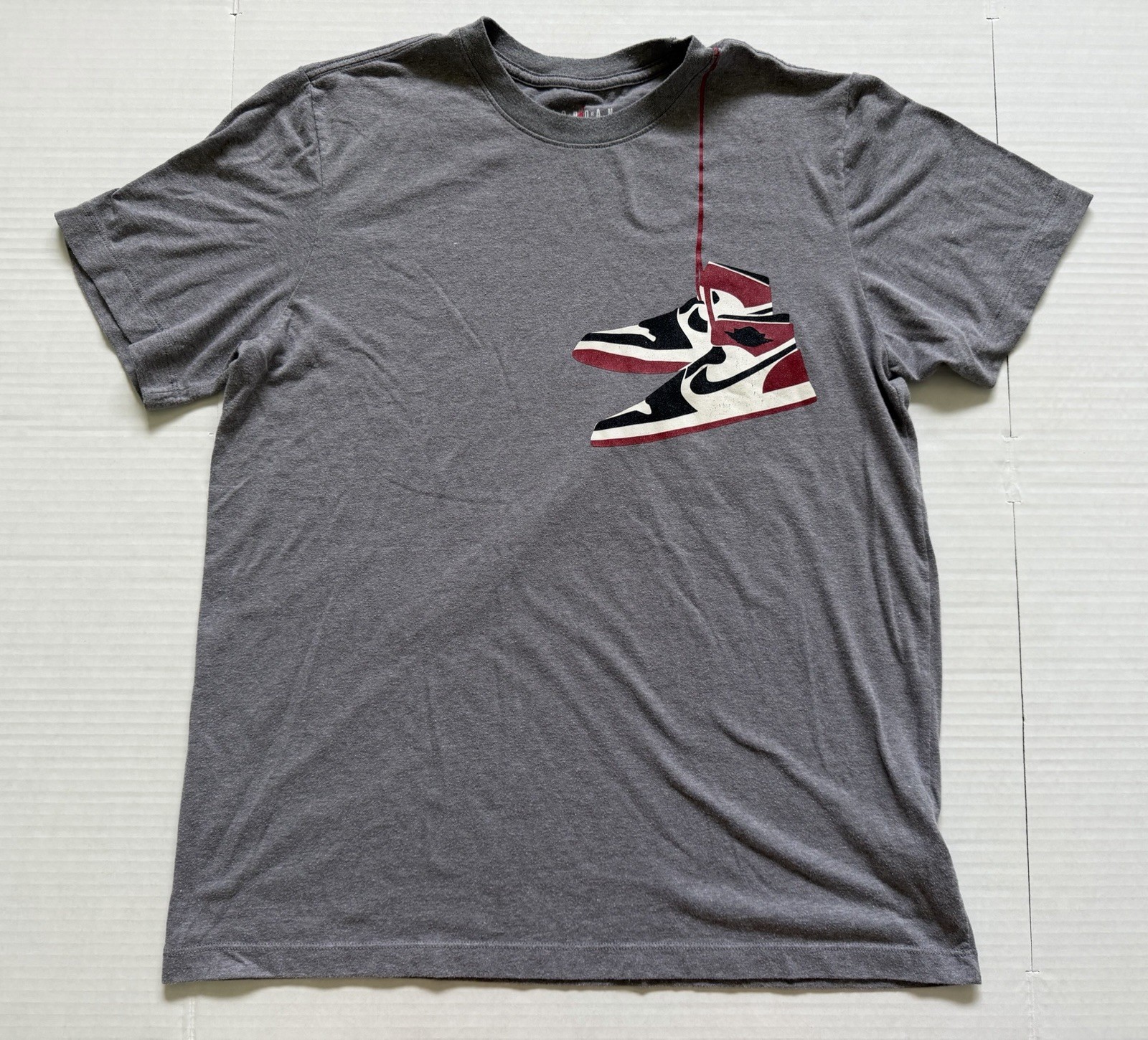 Jordan Air Jordan 1 Hanging Jordan Shoes Tshirt Men’s Large graphic Chicago Bull