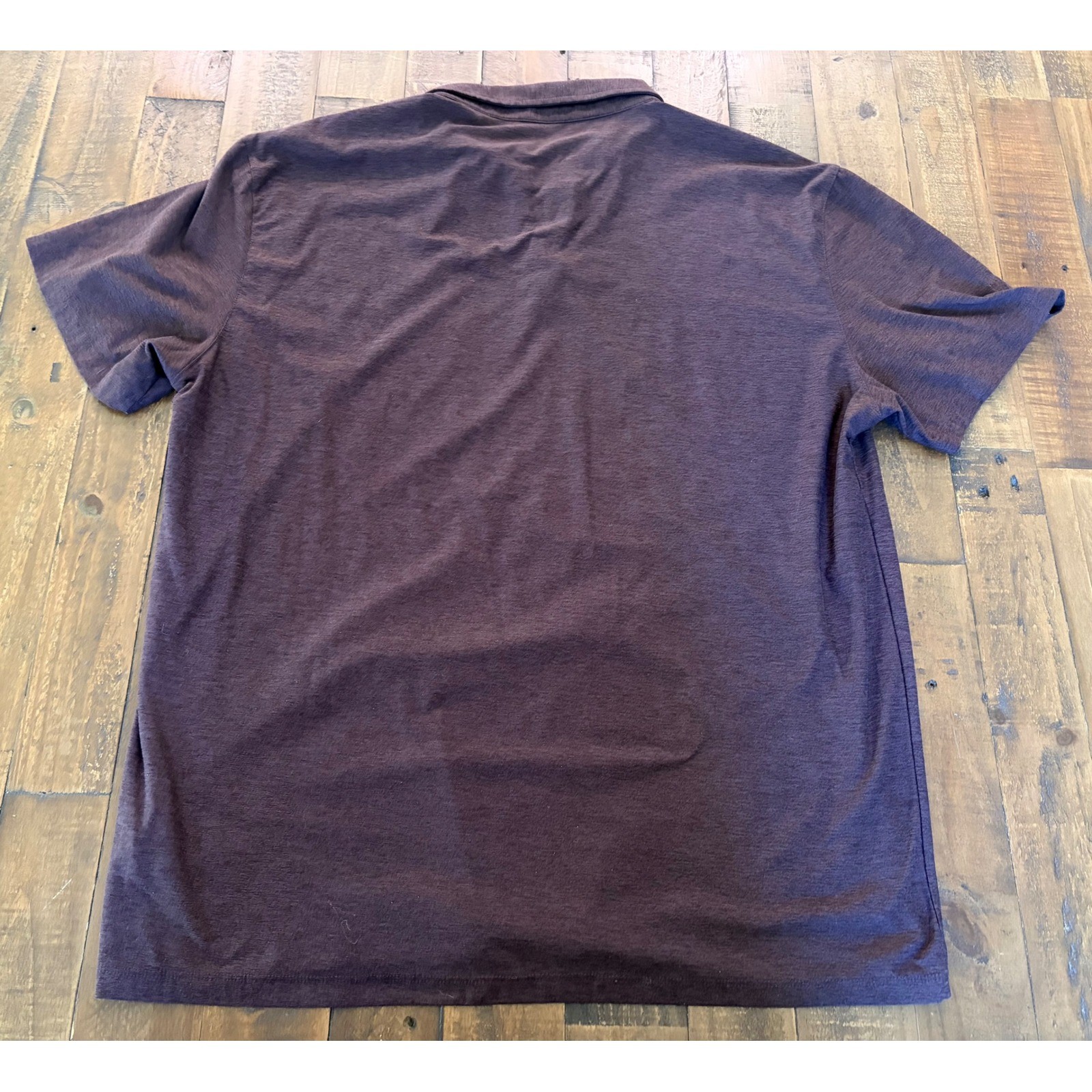 Vuori Strato Tech Polo Mens XL Dark Heathered Plum Short Sleeve Performance V188