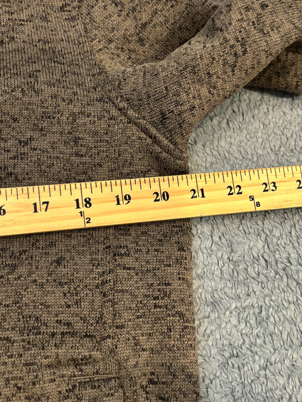 Alpine Design 1/4 Zip Sweater Mens Small Brown Fleece Pullover Long Sleeve