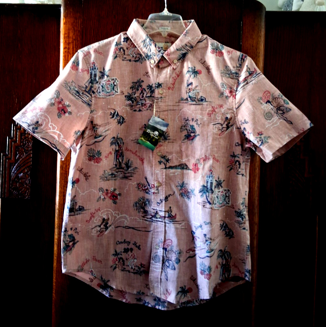 Reyn Spooner Men’s ” HAWAII 1959″ NWT TAILORED FIT Light Pink Botton Front Sizes