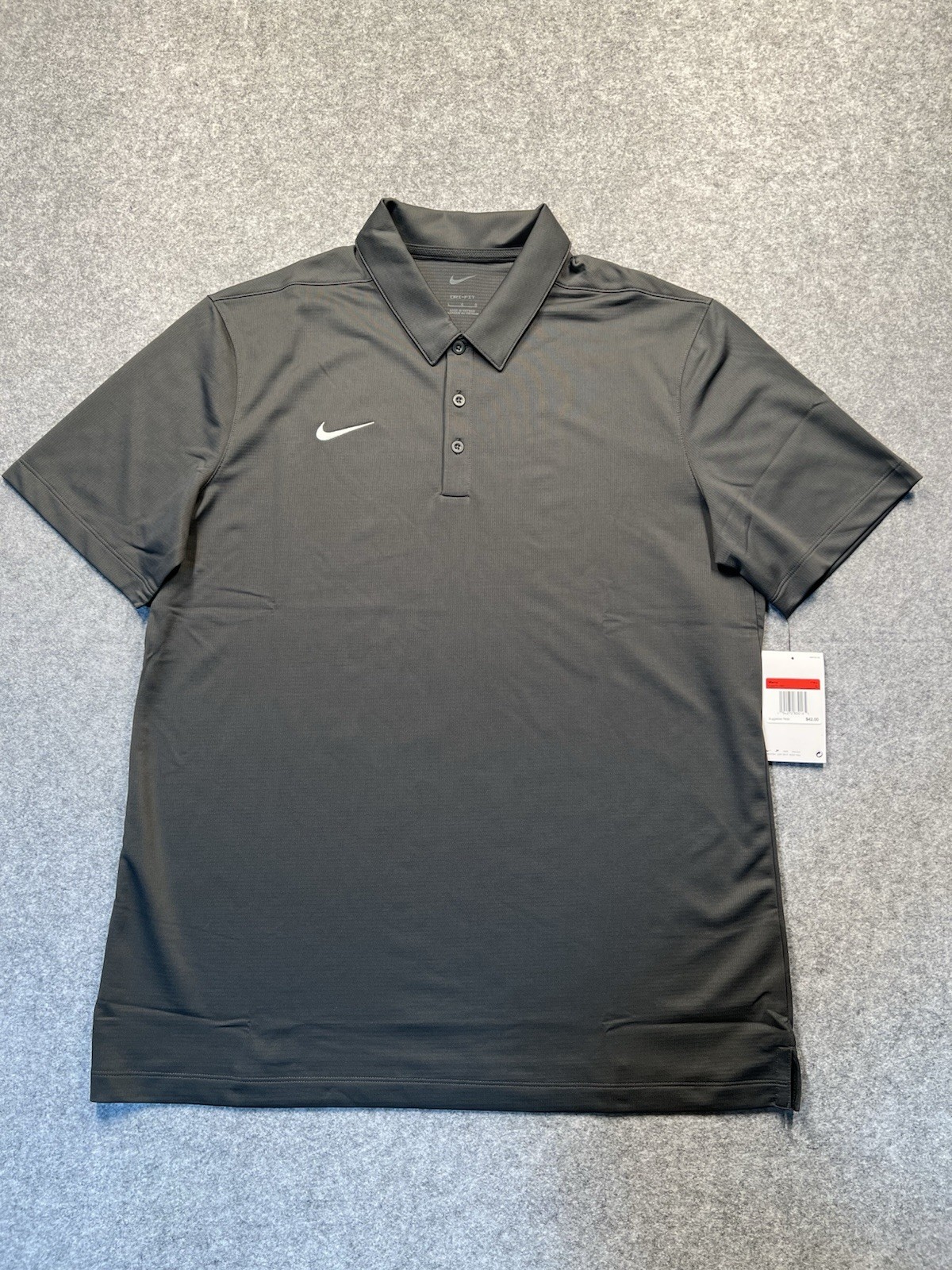 Nike Dri-FIT Polo Shirt – Men’s Size Large – Charcoal Gray – New With Tags