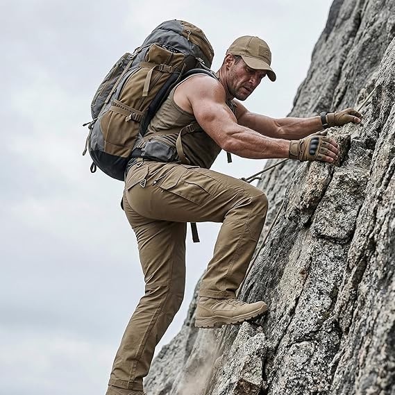 Mens Cargo Pants Tactical Waterproof Work Outdoor Hiking Combat Trousers USA