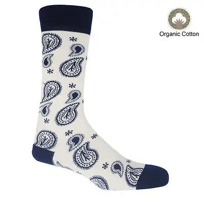 Peper Harow Paisley Men’s Organic Cotton Socks- One Size ( UK 6-13 )