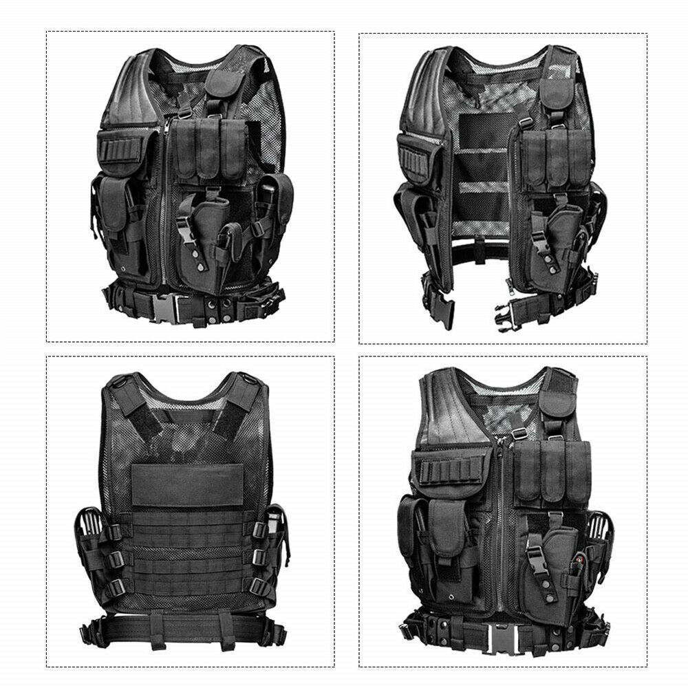U.S Military Tactical Vest Combat Airsoft Hunting Training Gear Protection Multi
