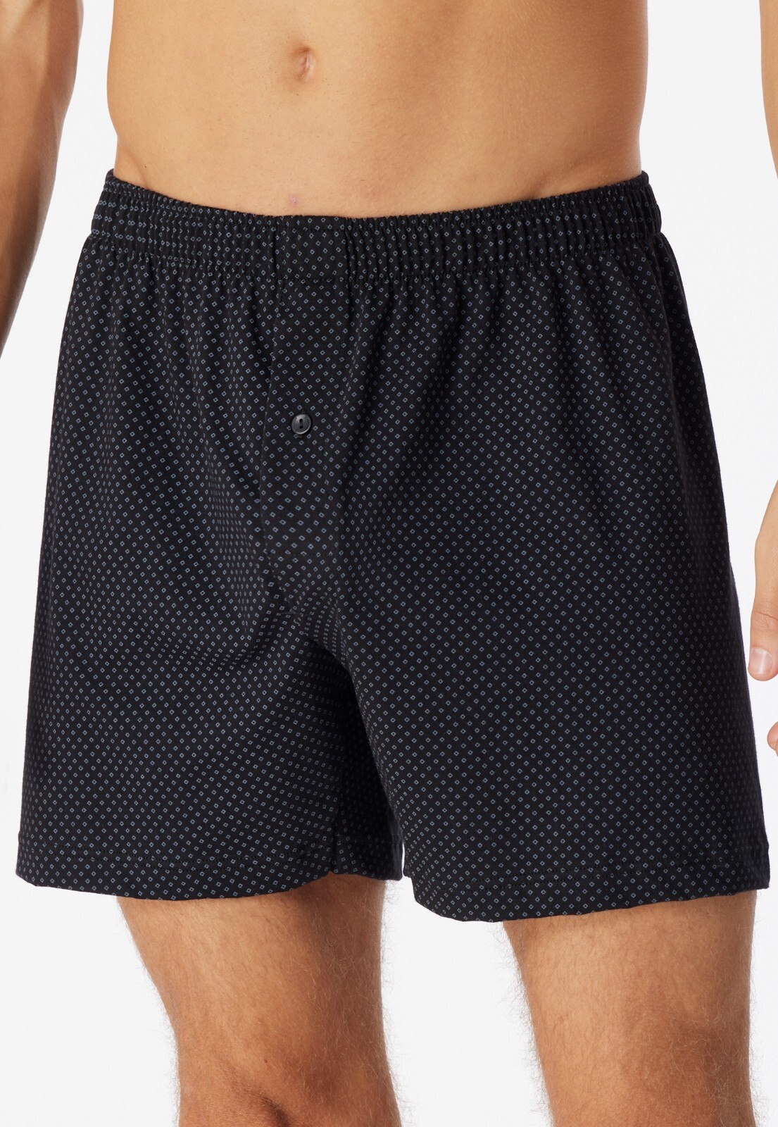 SCHIESSER Herren Boxershorts 100% Baumwolle Knopfleiste Schlafhose kurz Europa