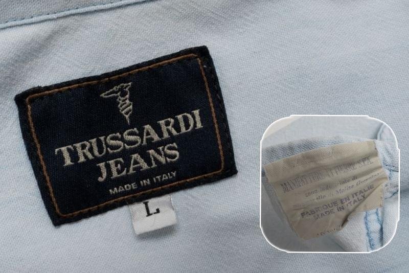 Men Trussardi Shirt Turquoise Cotton 40 /L / 48