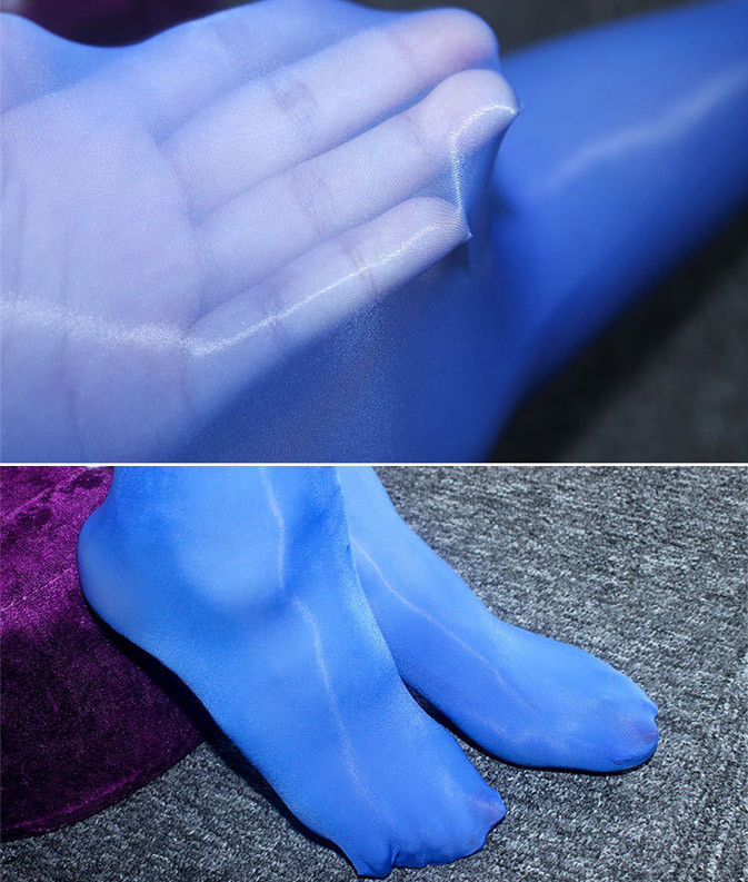 Seamless 8D Shiny Glossy Mens Pantyhose Nylon Stocking Tights Sheath Open Close