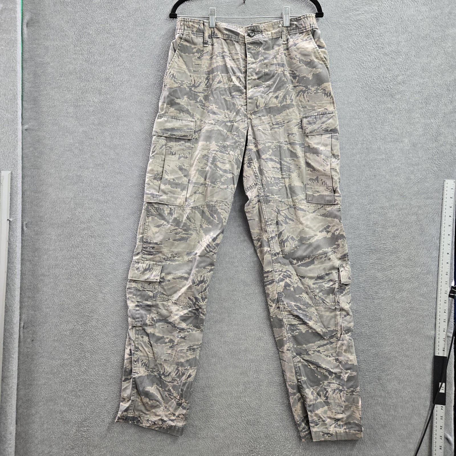 Propper Men Pants 32L Gray Cargo Tiger Camouflage Air Force Utility Trouser Y2K