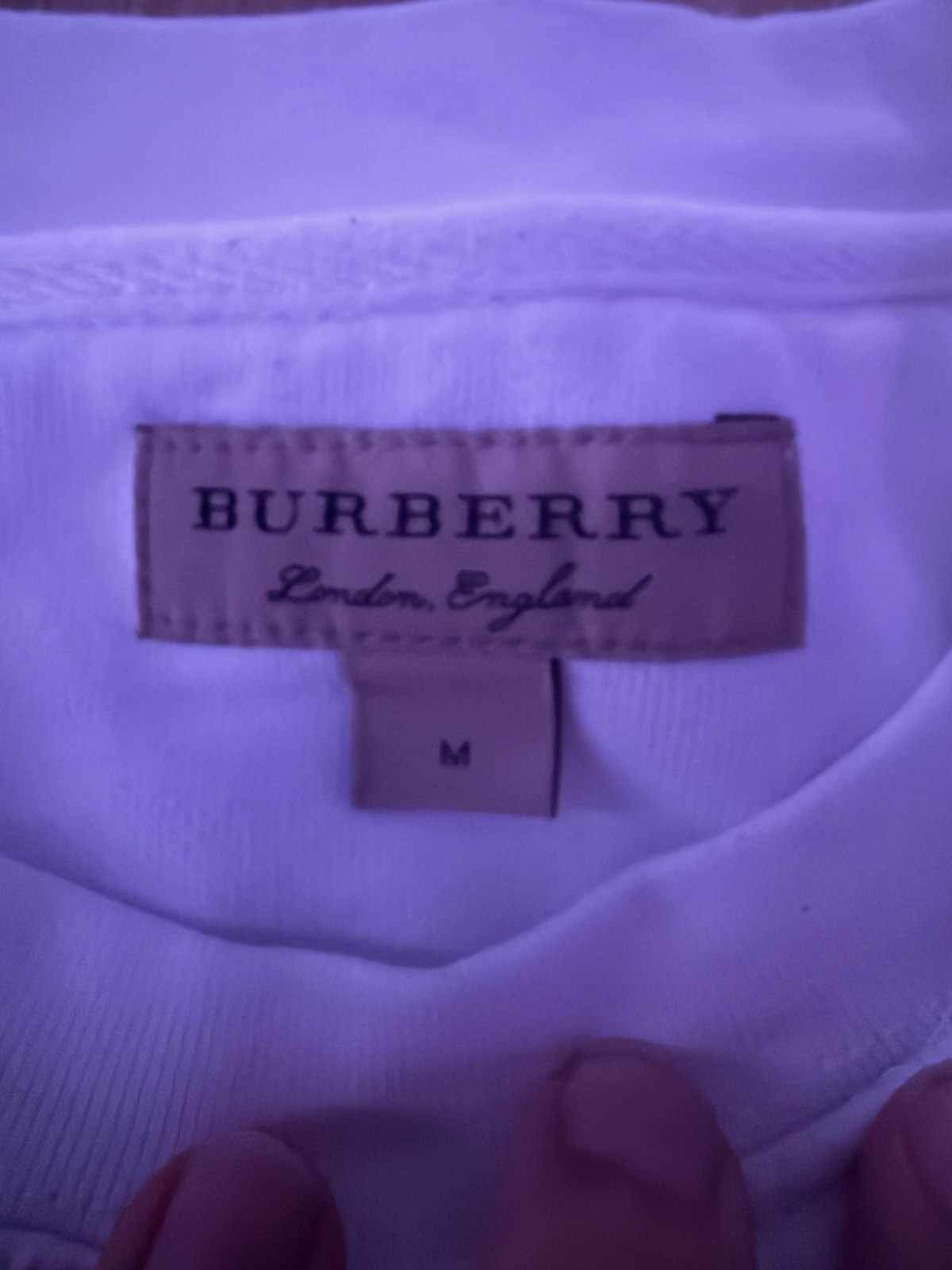 Burberry London Check Sleeve Sweatshirt White M Cotton Portugal Nova Plaid Mens