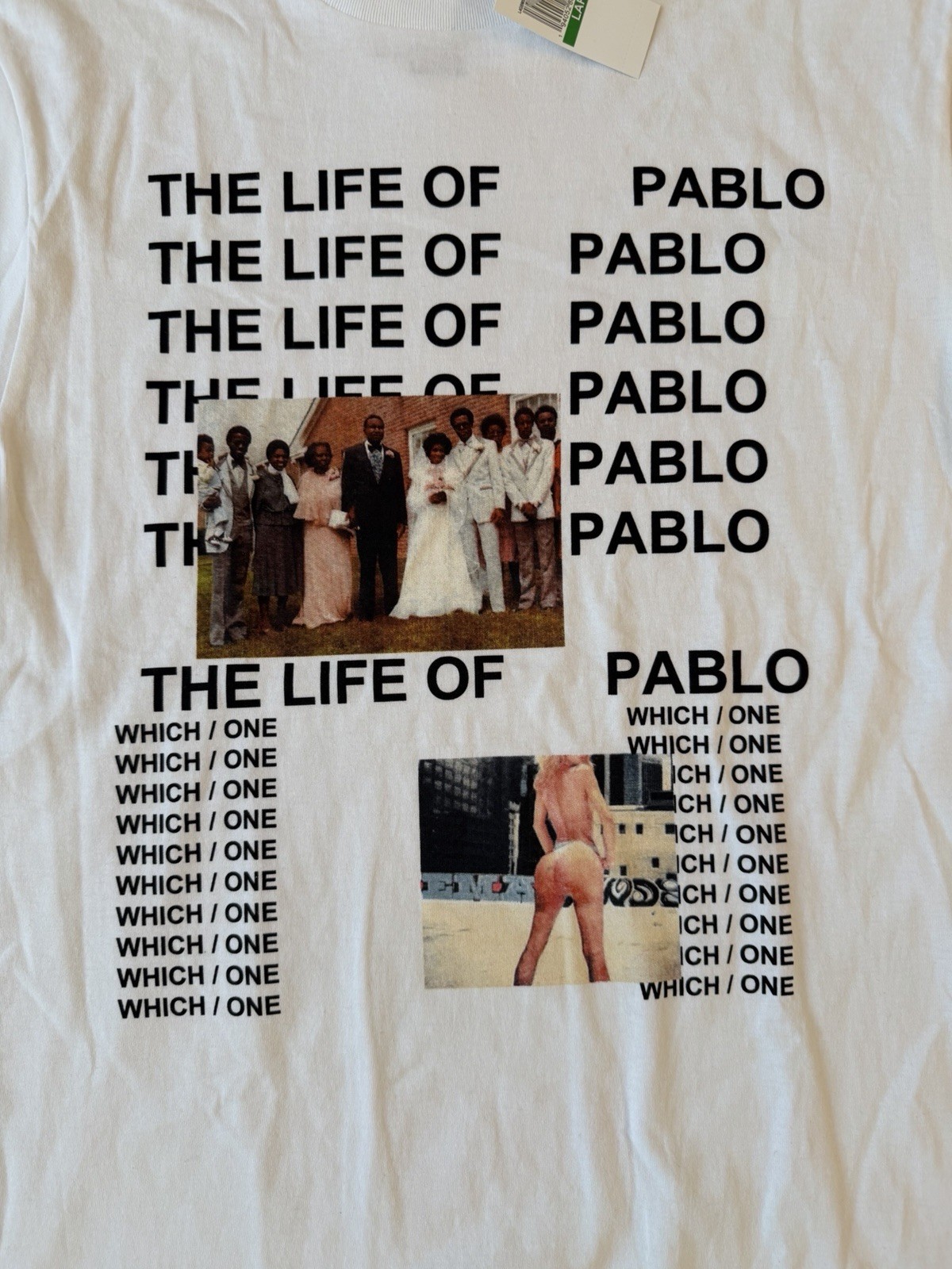 YE Yeezy Kanye West White Tshirt NEW Life of Pablo Adult Size L LARGE NWT