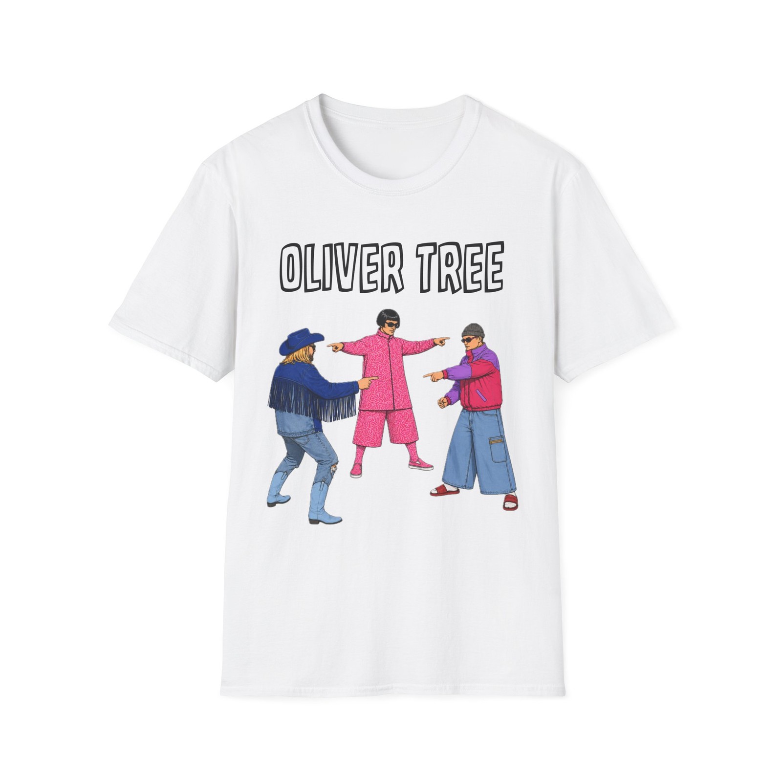 Oliver Tree T-Shirt | Three Tree classic tee | Mr.Tree pointing trio
