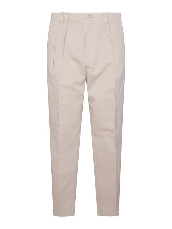 BRUNELLO CUCINELLI MEN’S BEIGE PLEATED TAILORED TROUSERS MSRP $1095