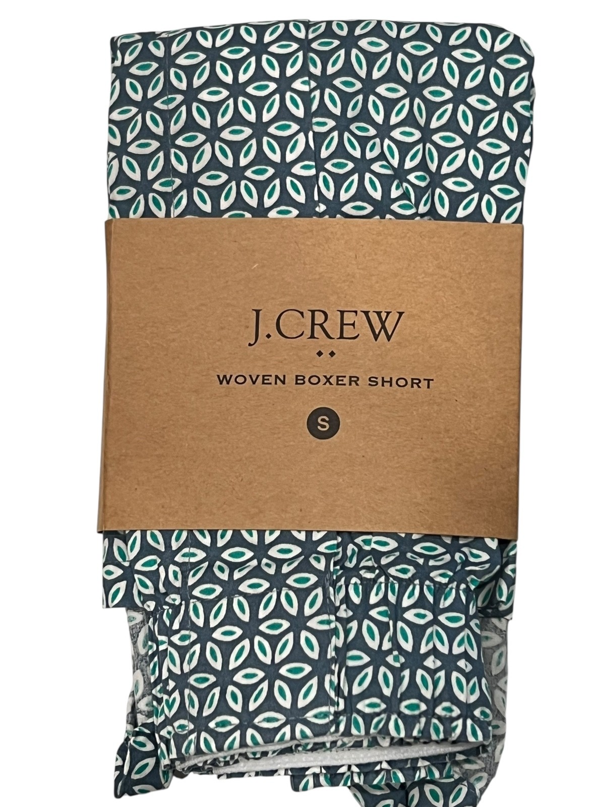 NWT J CREW Boxer Underwear Sz S-M-L-XL Blue Green White Floral 100% Cotton #J3