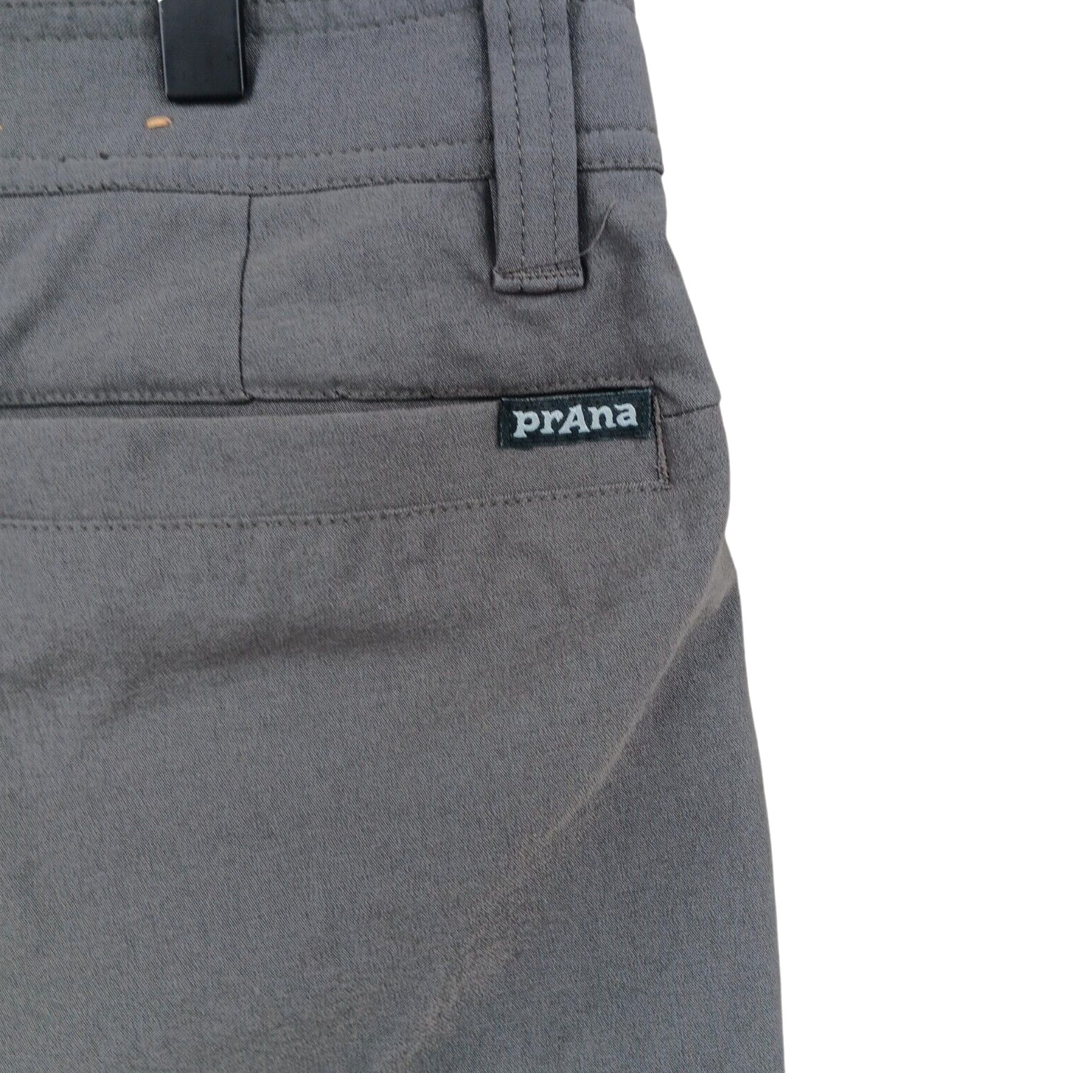 Prana Alameda Pants Mens 37×29.5 (Tag36x30) Grey Slim Fit Hiking Stretch Outdoor