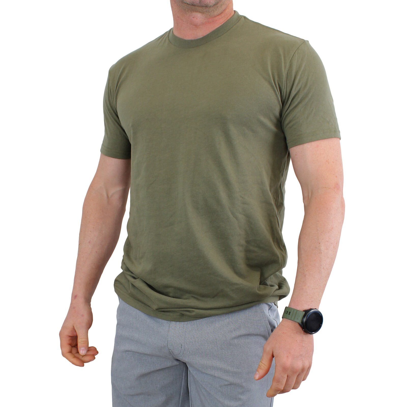 True Classic Mens Short Sleeve Shirt Longer Length Lightweight Cotton