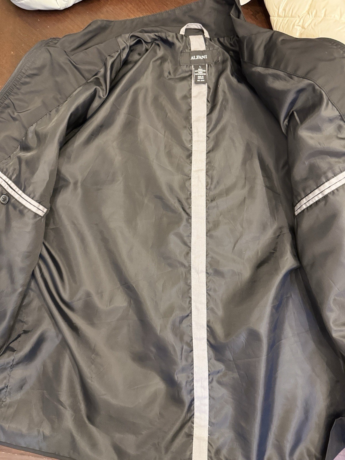 Alfani Men’s Black Lined Full-Zip Jacket, Softshell, Size Medium, Wind Resistant