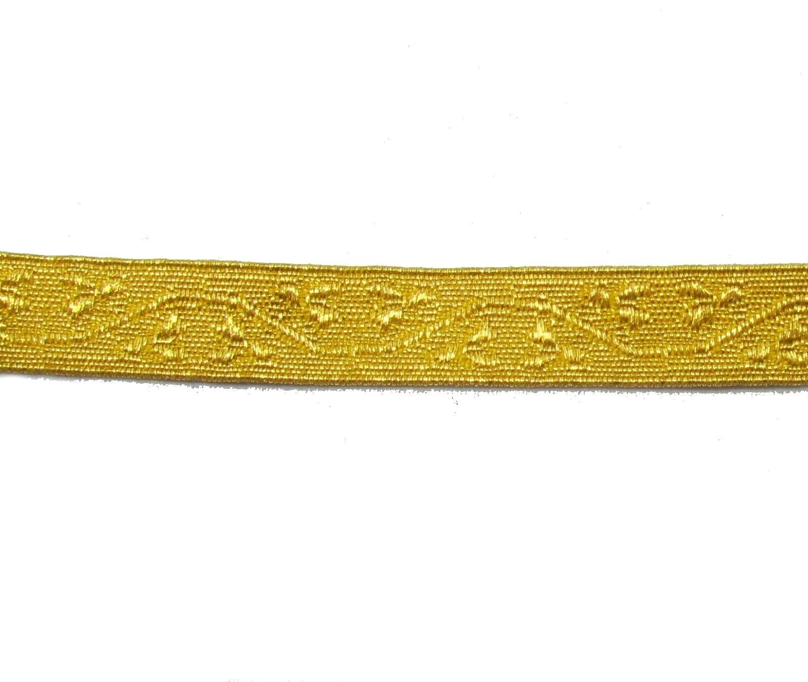 50 Meters Gold Braid Shamrock Oakleaf Lace Gold Braid 0.5 Inches wide