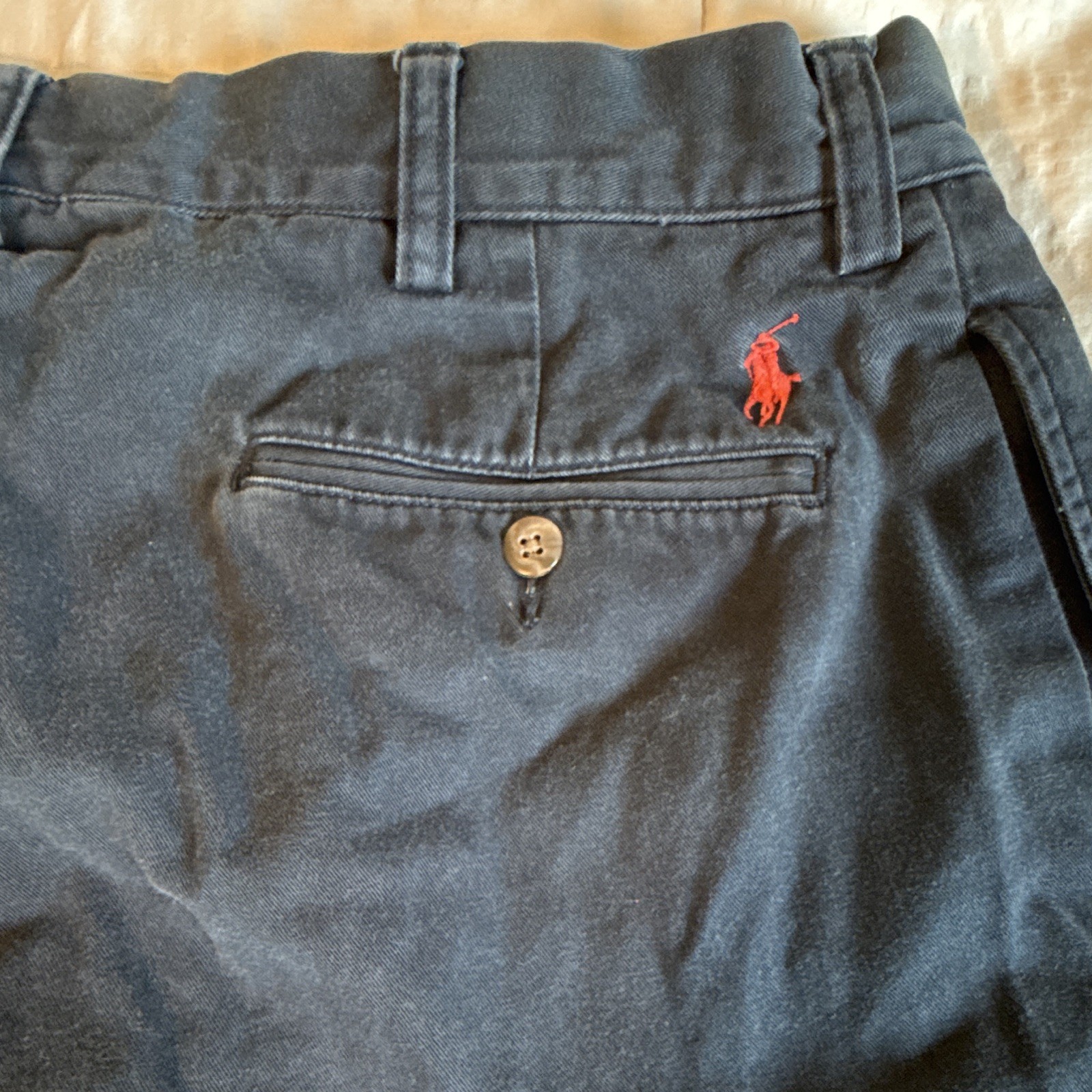 Polo by Ralph Lauren Men’s Ethan Pants Navy Blue 34×32 Twill Cotton Classic